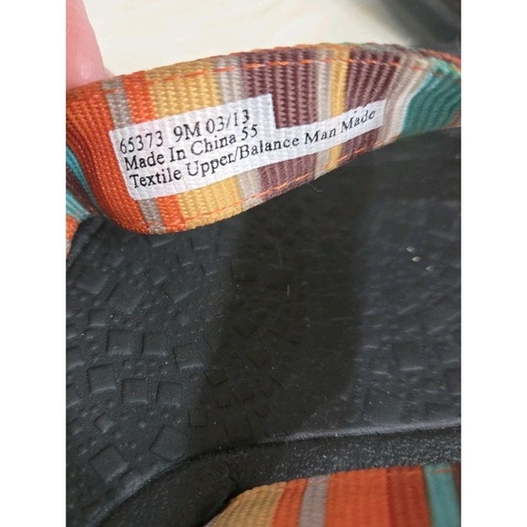 CLARKS Tate Muse Multi Striped Thong Flip Flop Sandals 65373, Size 9M - Picture 4 of 6